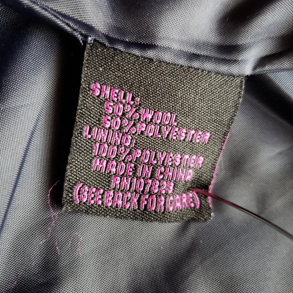 NWOT Sashimi M Navy/Gray Wool Fitted Blazer - Picture 6 of 8